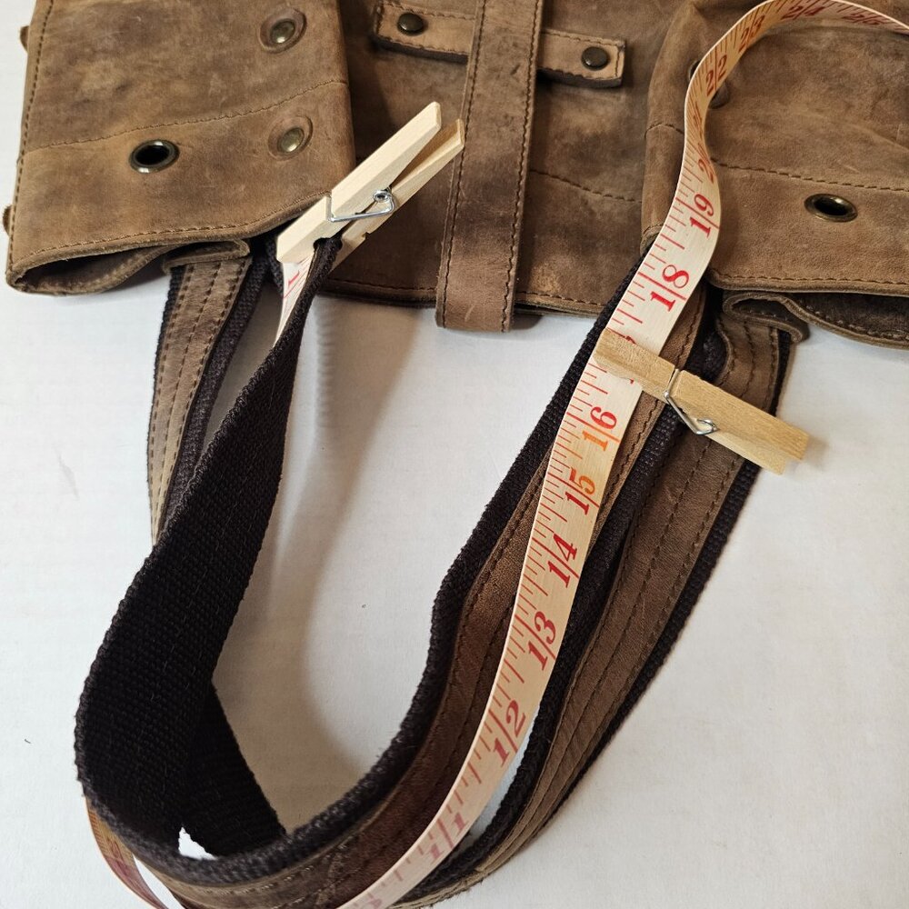 CARGOit, Raw, Brown Leather Tote Bag - Picture 11 of 16